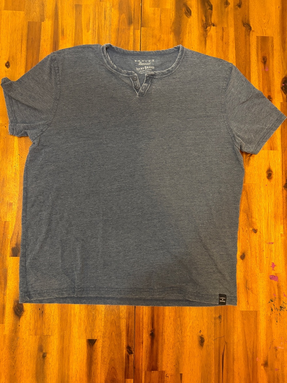 Lucky Brand Men's Short Sleeve Crew Tee - Heather Navy XL